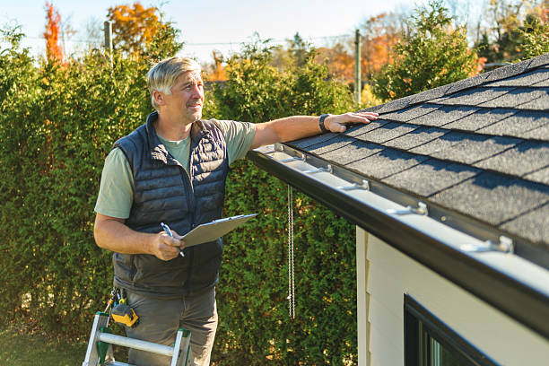 Professional Roof Inspection technician working in Augusta, MI